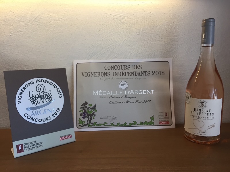Domaine d'Espeyran L'envol 2017 primé au concours des vignerons indépendants